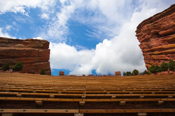 Slavné red rocks amfiteátr v Denveru — Stock fotografie