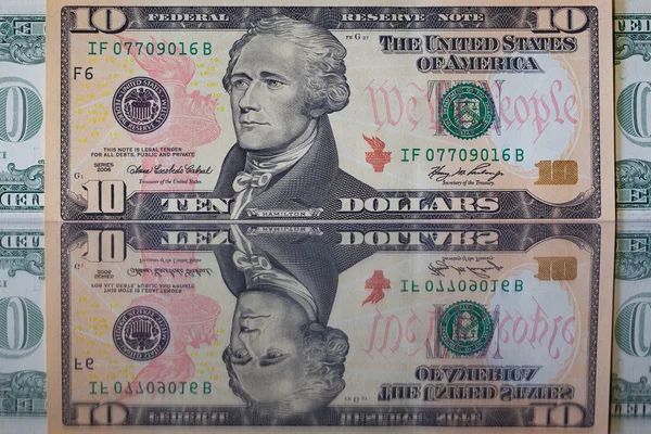 U.S. dollars on the mirror — Stock Photo, Image