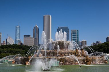 Chicago - Temmuz 7: 7 Temmuz içinde ünlü buckingham Çeşmesi p vermek