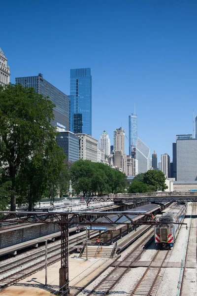 CHICAGO - 7 GIUGNO: In una stazione della metropolitana Van Buren Street, Chicago — Foto Stock