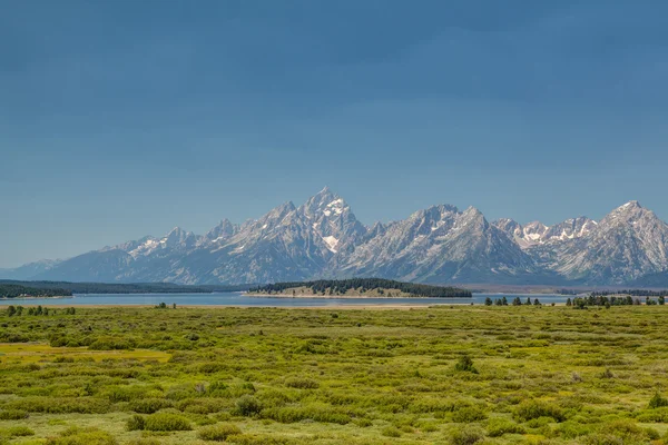 Teton hegyek, Wyoming, Amerikai Egyesült Államok. — Stock Fotó