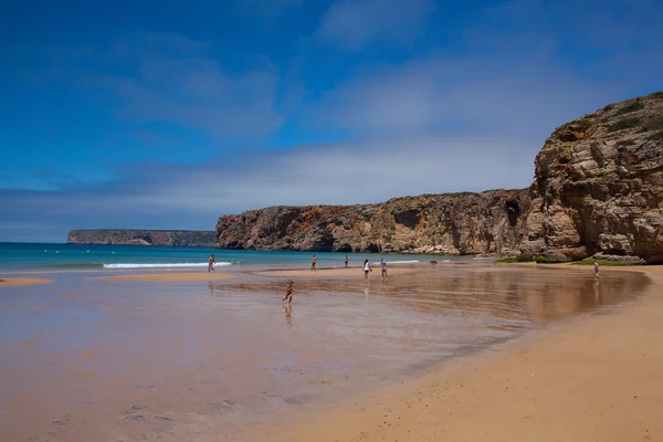 Famous surf beach near the Cape St.Vincente — Stock Photo, Image