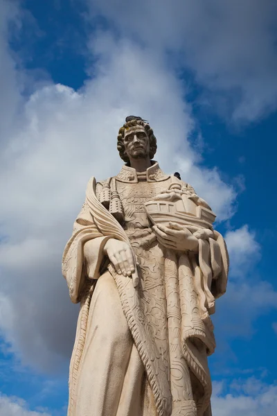 Famosas Portas do Sol Belvedere con Estatua de San Vicente en Lisboa — Foto de Stock