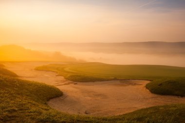 sabah sisi içinde güzel golf harika görünümü