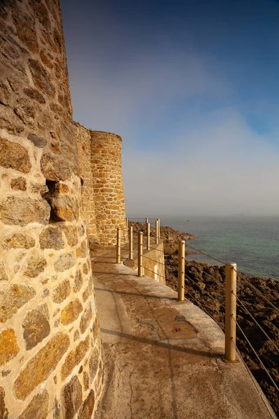 Amazing Promenade Clair Lune Dinard Brittany France Whole Promenade Enormous — Stock Photo, Image