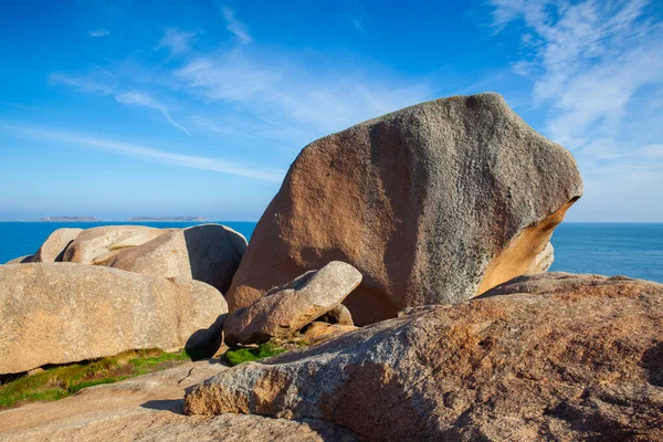 Pink Granite Coast Trecho Costa Costa Marfim Norte Bretanha França — Fotografia de Stock