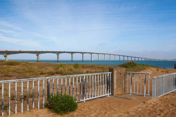 Die Sehr Lange Brücke Die Ile Rochelle Frankreich Die Brücke — Stockfoto