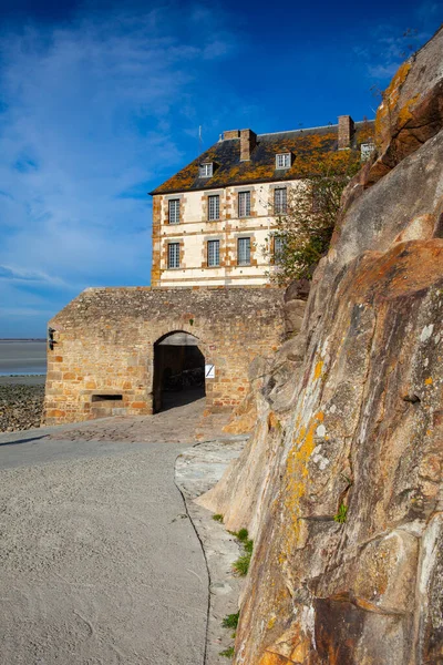 Detail Vom Mont Saint Michel Bretagne Frankreich Der Mont Saint — Stockfoto