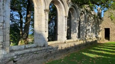 Beauport Manastırı, kuzey Brittany, Fransa 'da büyüleyici bir manastır..