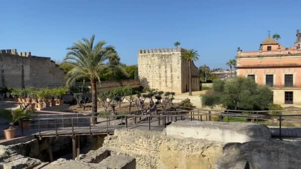 Alcázar Jerez Frontera España Antiguo Alczar Morisco Que Ahora Alberga — Vídeos de Stock