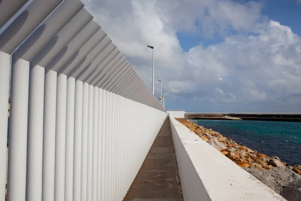 Protective Iron Fence Port Tarifa Andlalucia Spain — Stock Photo, Image