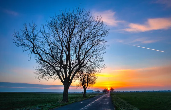 Famous Rip Mountain Iconic Hill Czech Republic Asphalt Road Fields — ストック写真