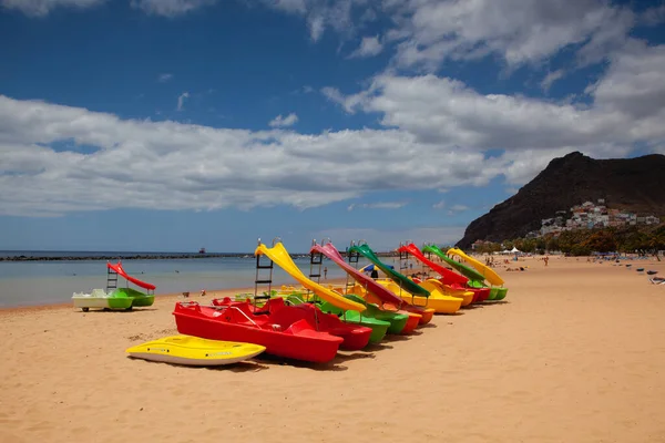 Santa Cruz Tenerife Tenerife June 2021 Playa Las Teresitas Artificial — Fotografia de Stock