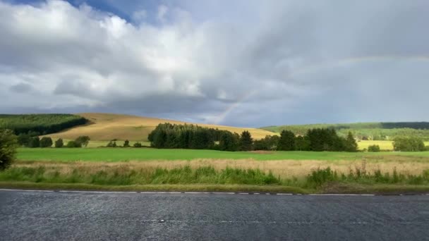 Arcobaleno Nelle Highlands Scozzesi Scozia — Video Stock