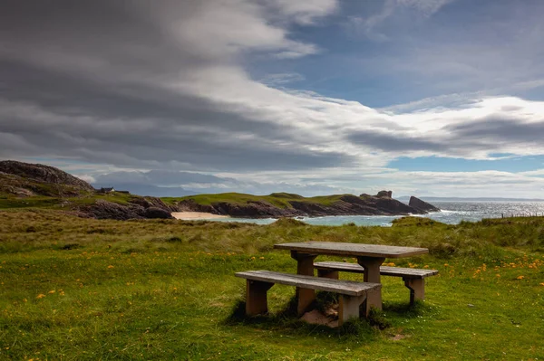 Amazing Clachtoll Beach Lochinver Scotland Clachtoll Beach Popular Beach Some — Photo