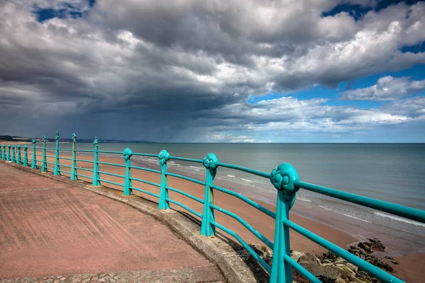 Boardwalk Montrose Storm Montrose Town Former Royal Burgh Angus Scotland — Zdjęcie stockowe