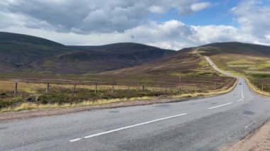 Amazing road in Cairnwell Pass  in the Scottish Highlands, Scotland.Cairnwell Pass is located on the A93 road between Blairgowrie and Braemar.