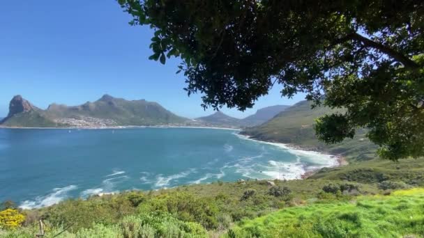 Fantastisk Utsikt Över Södra Udden Med Utsikt Över Hout Bay — Stockvideo