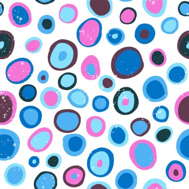 Parlak el yazısı, pürüzsüz desen, bir sürü farklı renkte oval ve sıçramalı ovaller. Herhangi bir tekstil, duvar kağıdı ya da arka plan dekorasyonu için.