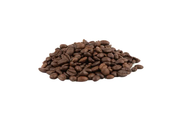 Coffee beans on a white background with place for text. — Stock Photo, Image