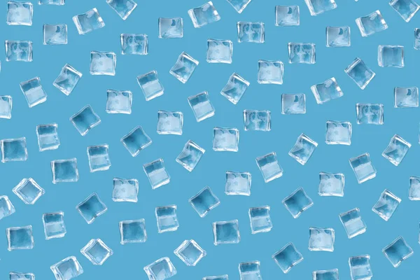 Μοτίβο Από Παγάκια Μπλε Φόντο Κάτοψη Προσομοιωμένων Παγετώνων — Φωτογραφία Αρχείου