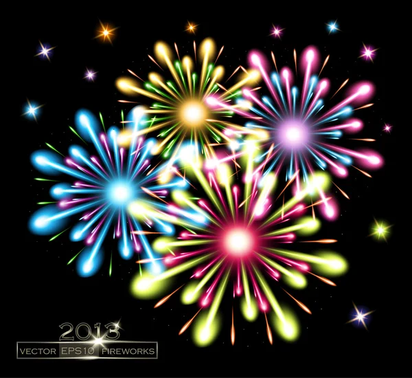 Fireworks splash colors — Stock Vector