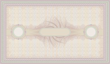 raster fişin pembe yeşil Guillochlu sertifika