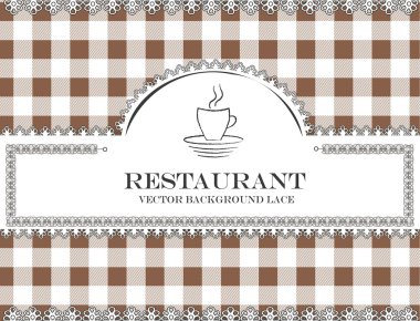 kahve blackboard dantel menü Restoran, bez tasarlamak vektör