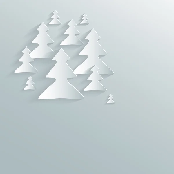 Raster christmas tree paper 3d sky — Stock Photo, Image