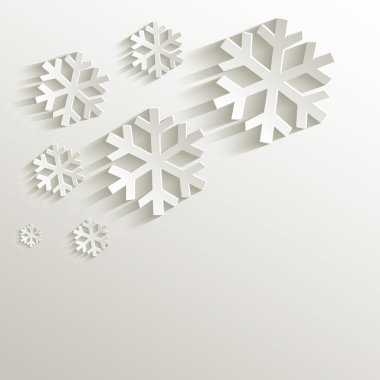 raster Noel kar tanesi doğal kağıt 3d