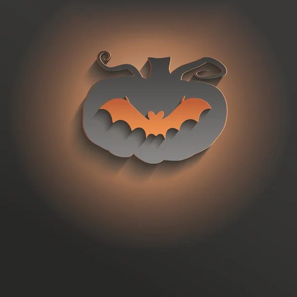 Raster halloween calabaza murciélago papel oscuro 3D — Foto de Stock