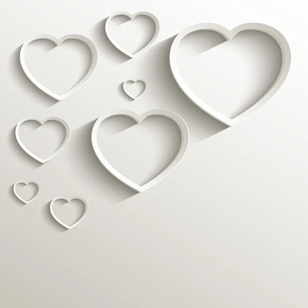 Raster coração feliz Dia dos Namorados amor papel 3D natural — Fotografia de Stock
