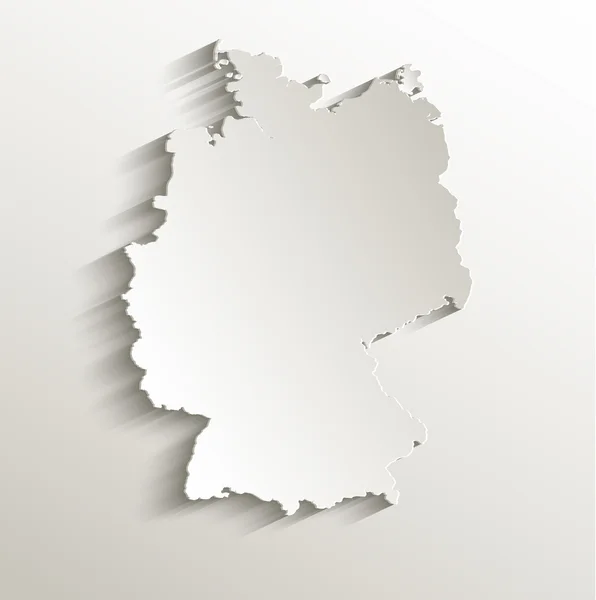 Alemania mapa tarjeta papel 3D raster natural —  Fotos de Stock