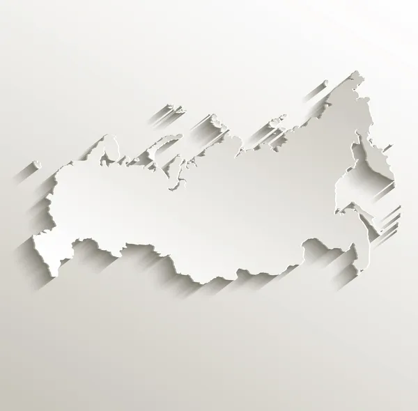 Rusia Mapa Tarjeta Papel Raster Natural — Foto de Stock