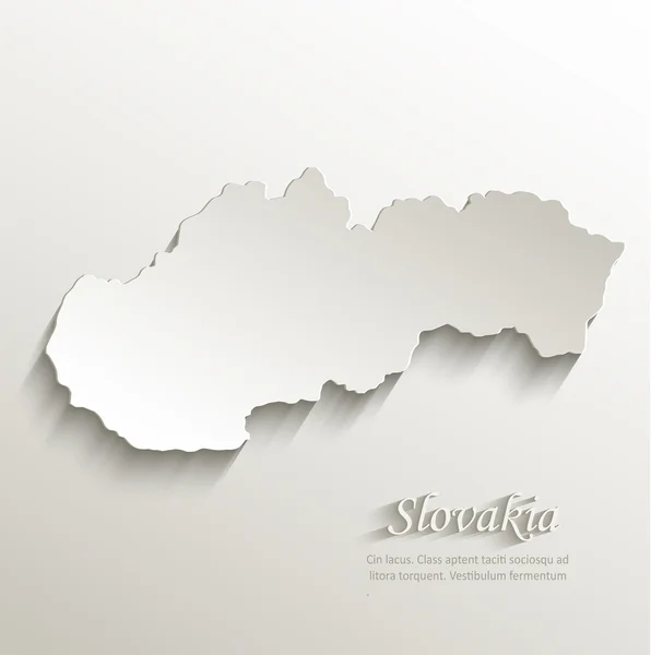 Slovakia map card paper 3D natural vector — Stock Vector