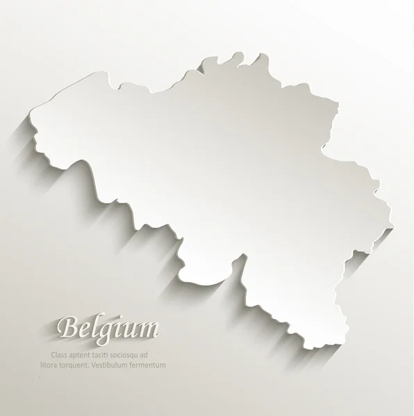 België kaart kaart papier 3d natuurlijke vector — Stockvector