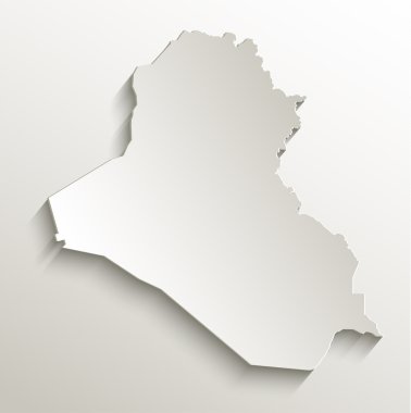 Irak harita kart kağıt 3d doğal raster