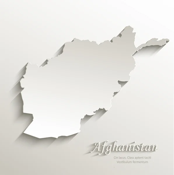 Afghánistán mapa kartu papír 3d přírodní vektor — Stockový vektor