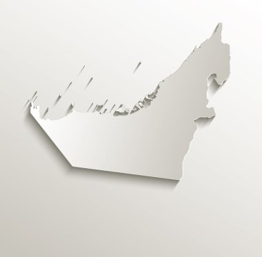 Birleşik Arap Emirlikleri harita kart kağıt 3d doğal raster