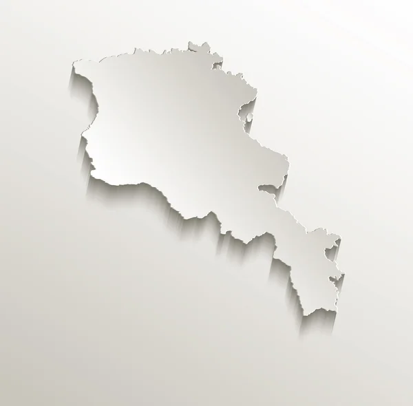 Armenia map card paper 3D natural — стокове фото