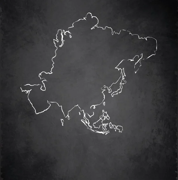 Азії карту blackboard дошці растрові — стокове фото