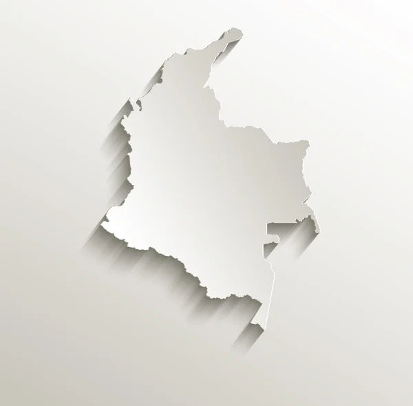 Colombia carta cartografica 3D raster naturale — Foto Stock