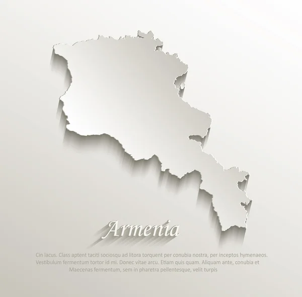 アルメニア地図ベクトル — ストックベクタ