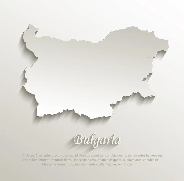 Bulgaria map card paper 3D natural vector — Stock Vector