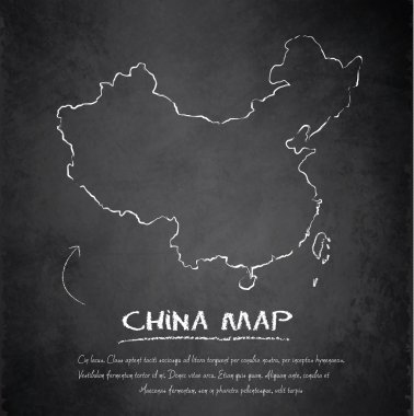vector China mapa pizarra pizarra