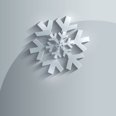 Christmas snowflake frozen glass card paper 3D blue