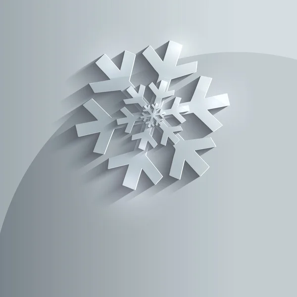 Christmas snowflake frozen glass card paper 3D blue — Zdjęcie stockowe