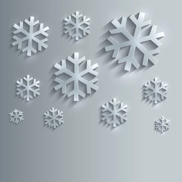 Buon Natale carta di vetro fiocco di neve carta 3D raster blu — Foto Stock