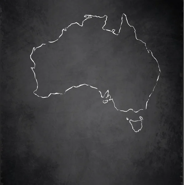 Australië kaart schoolbord schoolbord raster — Stockfoto