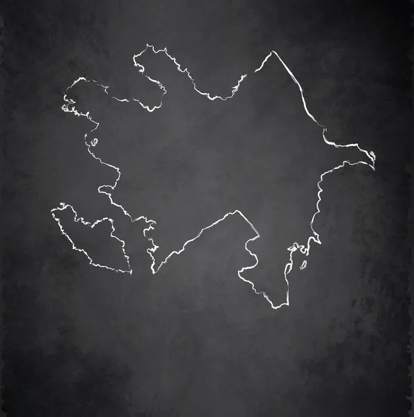 Azerbaijan map blackboard chalkboard raster — Stock Photo, Image